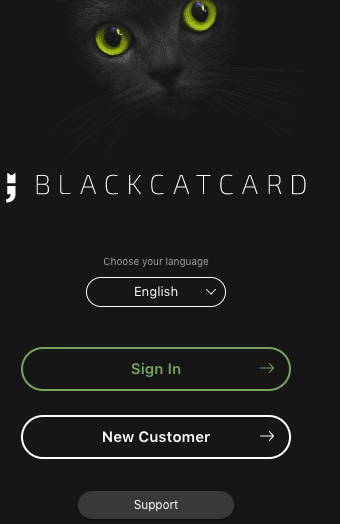 Black card mastercard login page