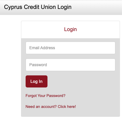 Cyprus Credit Union Login Page