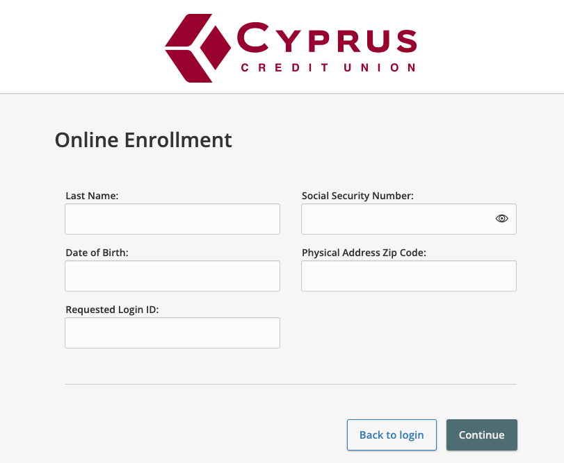 Cyprus Credit Union New Account 
