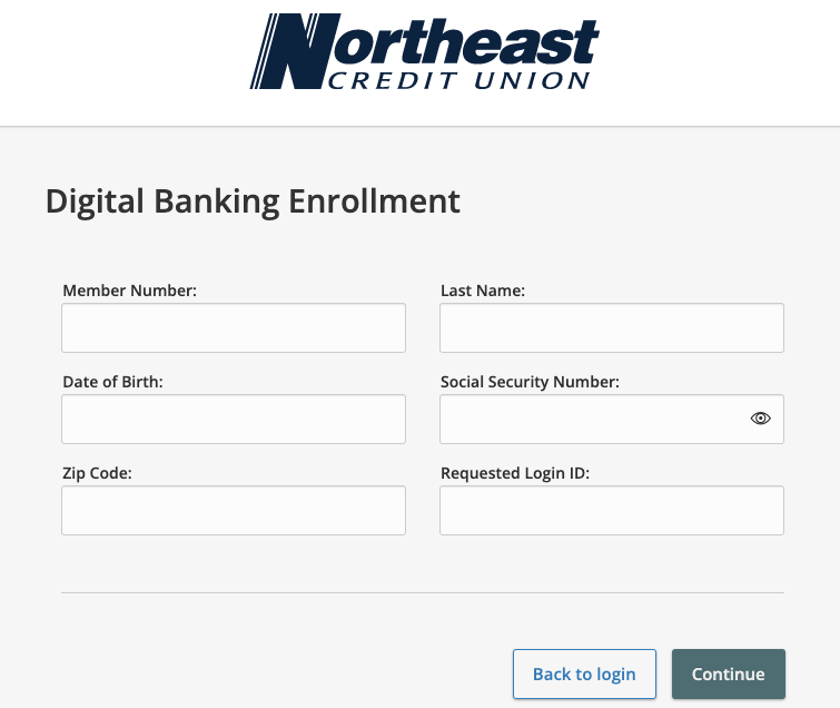 Northeast credit union Account