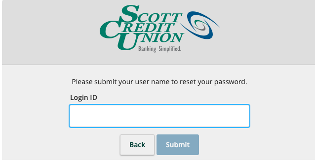 Scott Credit Union login password