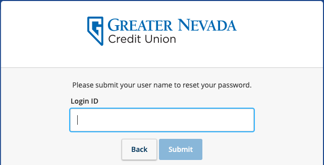 Greater Nevada Credit Union reset information 