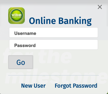 Vibe Credit Union login page