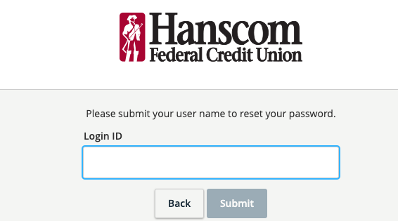 Hanscom Federal Credit Union reset information