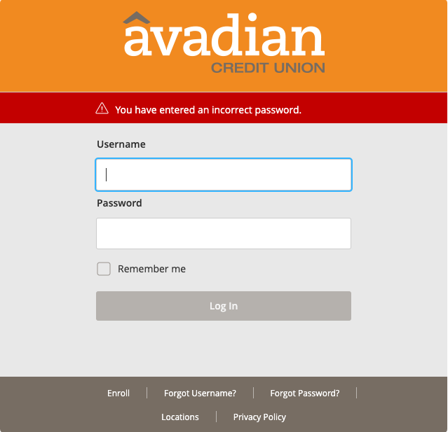 Avadian Credit Union login 